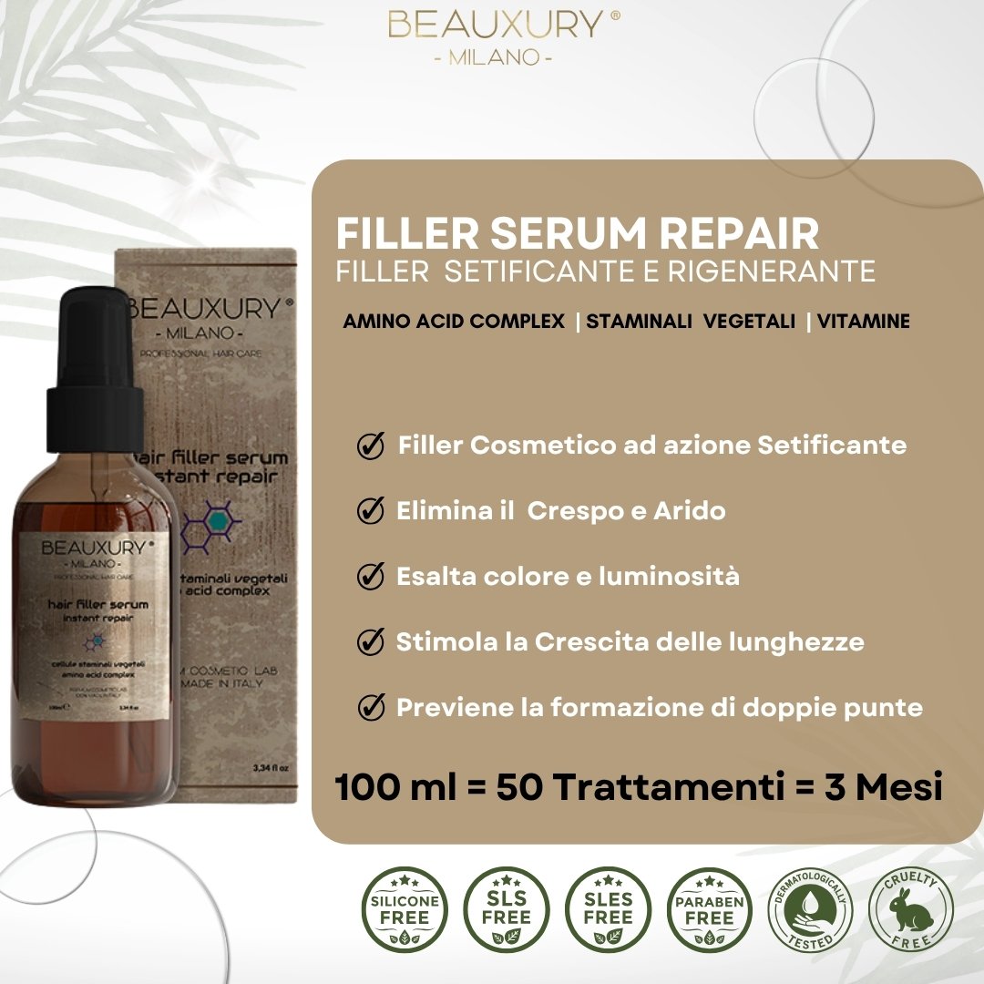 Kit Ricostruzione 500ML con Filler Lamellare e Sublime Oil per Capelli Danneggiati Lisci e Mossi | Pro Vitamin Complex Bundle