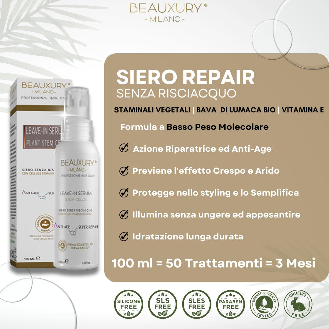 Kit Ricostruzione Capelli Danneggiati Lisci e Mossi | con Filler e Kit Anticaduta | Pro Vitamin Complex