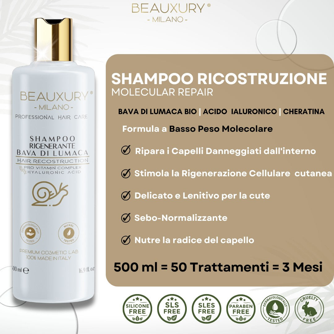 Kit Ricostruzione Capelli Danneggiati Lisci e Mossi | con Filler e Kit Anticaduta | Pro Vitamin Complex