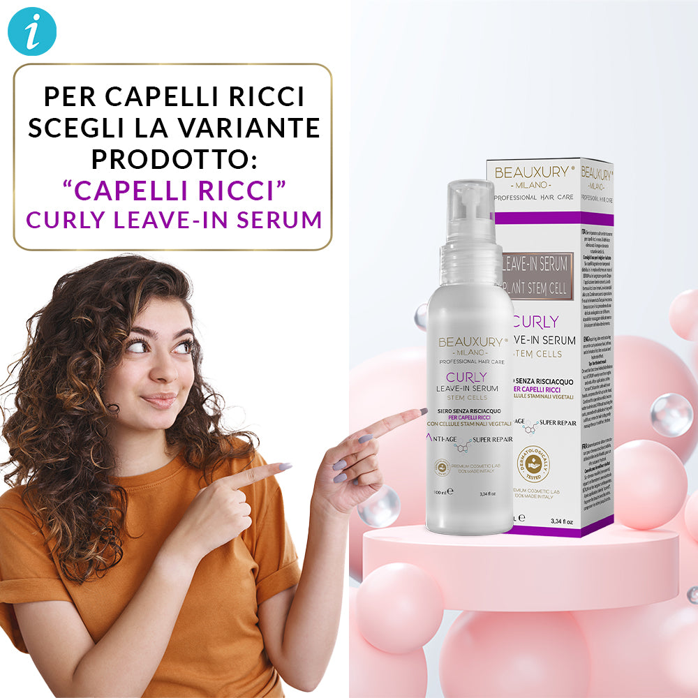 Leave In Serum per Capelli Lisci e Mossi con Cellule Staminali Vegetali e Bava di Lumaca