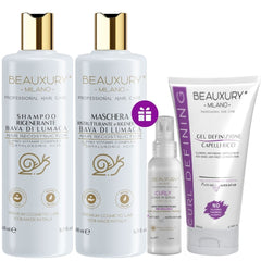 Kit Ricostruzione Ricci 500ML: Shampoo + Maschera + Curly Leave In + Gel Proteico | ProVitaminComplex Bundle
