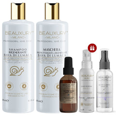 Kit Ricostruzione Capelli Danneggiati Lisci e Mossi | con Filler e Olio Setificante | Pro Vitamin Complex