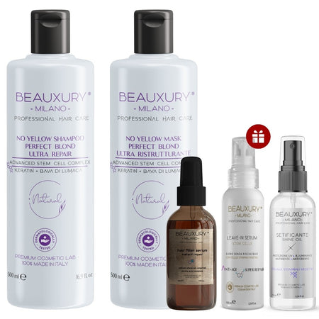 Trattamento Ricostruzione No Yellow con Filler Serum | Ricostruzione Intensiva | Bundle Kit Promozionale | Pro Vitamin Complex