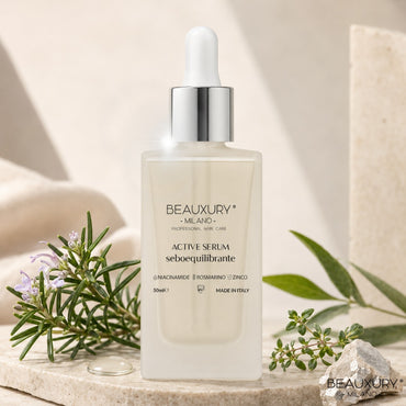 Siero Cute Sebonormalizzante 50 ml Beauxury Milano – Trattamento Leave-In per Cute Grassa con Niacinamide, Piroctone Olamine, Zinco e Tea Tree