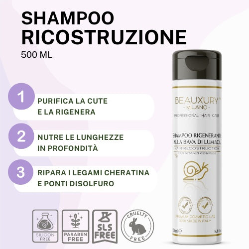 Kit Ricostruzione Ricci: Shampoo + Maschera + Curly Leave In  | ProVitaminComplex Bundle