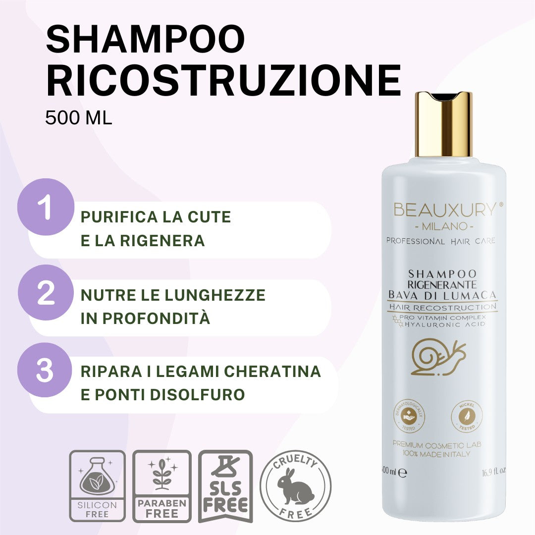 Kit Ricostruzione Ricci: Shampoo + Maschera + Curly Leave In  | ProVitaminComplex Bundle