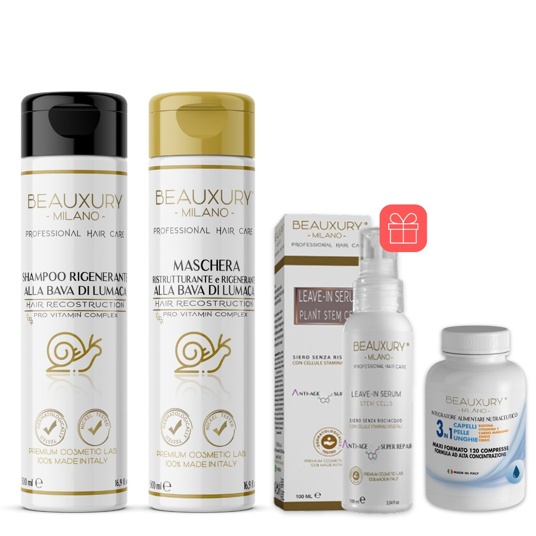 Trattamento Ricostruzione Pro Hair Care | Bava di Lumaca | Cheratina | Pro Vitamin Complex | Staminali Vegetali