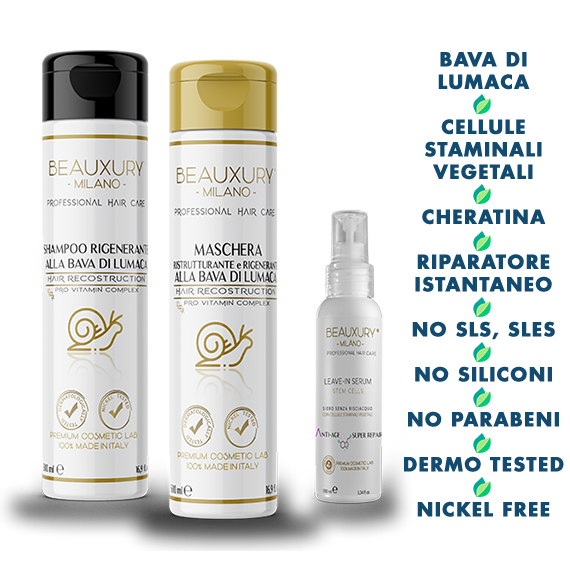 Trattamento Ricostruzione Pro Hair Care | Bava di Lumaca | Cheratina | Pro Vitamin Complex | Staminali Vegetali